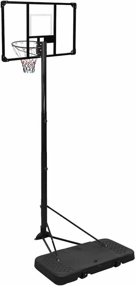 Basketbalpaal – Basketbalstandaard – Basketbalring – Basketbalbord – Basketbalset – Verstelbare Hoogte 256-361 cm – Duurzaam Polycarbonaat Transparant