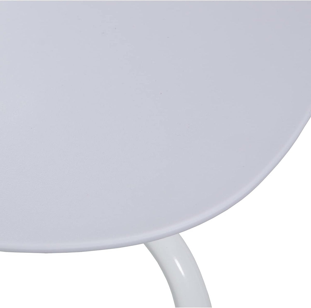 DRW Set van 4 stoelen van polypropyleen en metaal in wit, 43 x 48 x 78 cm, zithoogte 44 cm