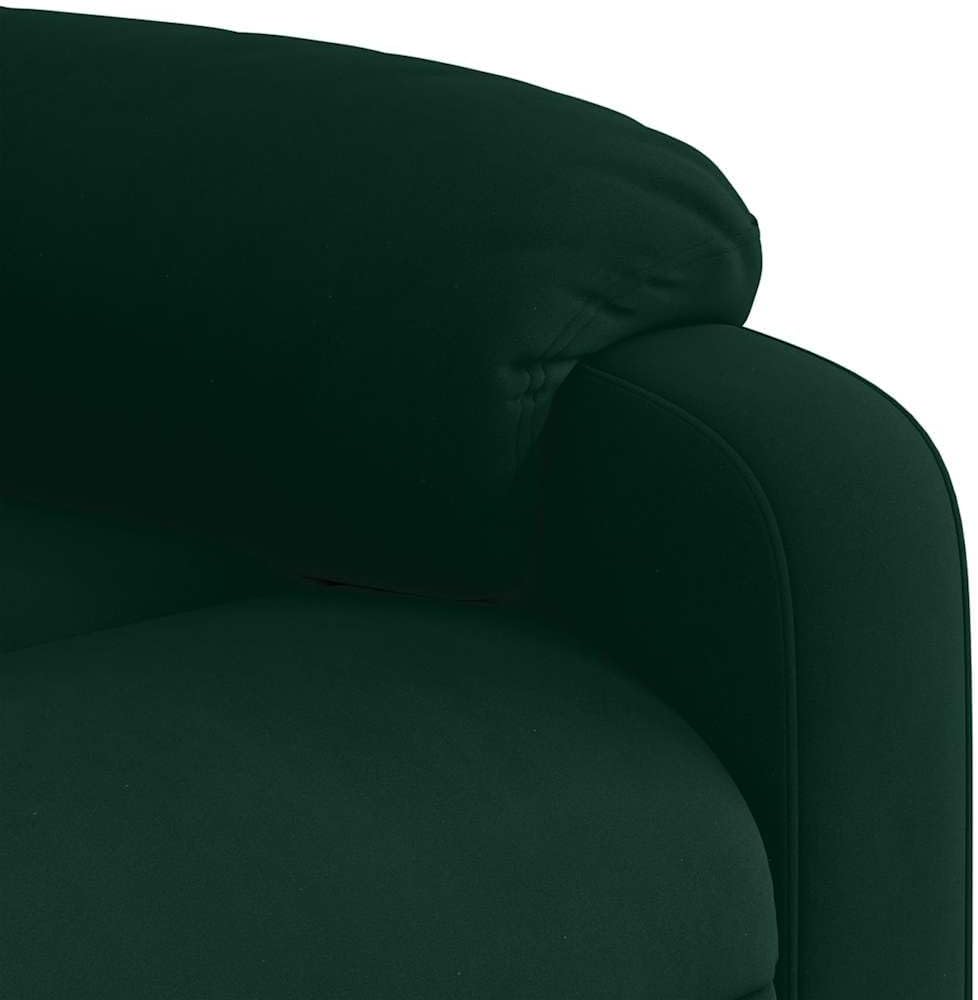 Relaxstoel – Fauteuil – Verstelbare Stoel – Tv Stoel – Relaxfauteuil – Donkergroen Fluweel – Verstelbaar Tot 135 Graden