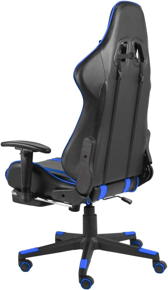 Gamingstoel – Bureaustoel – Gamestoel – Draaistoel – Comfortstoel – Blauw – Ergonomisch Met Voetensteun – Verstelbare Rugleuning