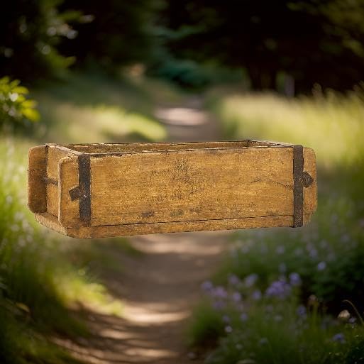 MC-Trend 10 stuks baksteenvorm van hout, rustieke houten kist om te beplanten, bloembak van oud hout, baksteenvorm met metalen beslag, elk stuk uniek, houten baksteenvorm