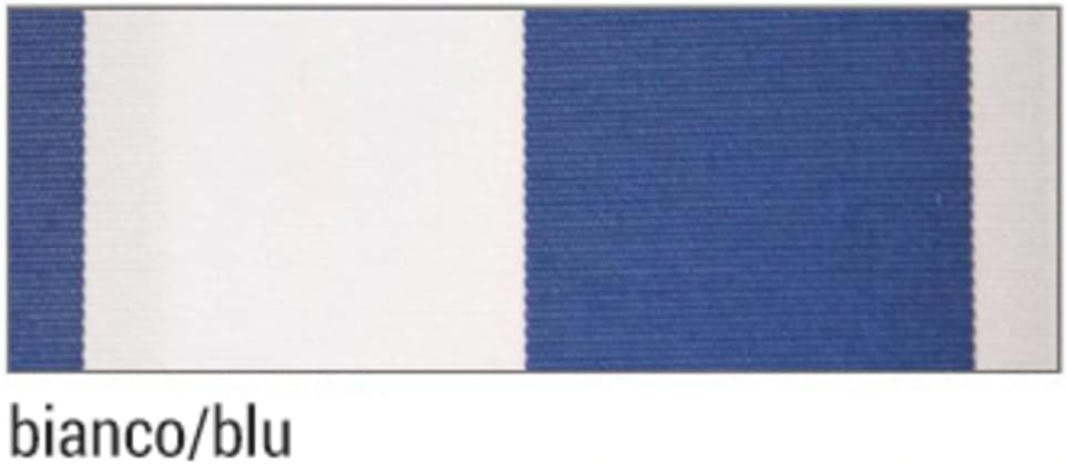 VerDELOOK Zonweringrolgordijn Milos met lussen 80 cm voor verankering, breedte 1 m en hoogte 2,5 m, wit en blauw