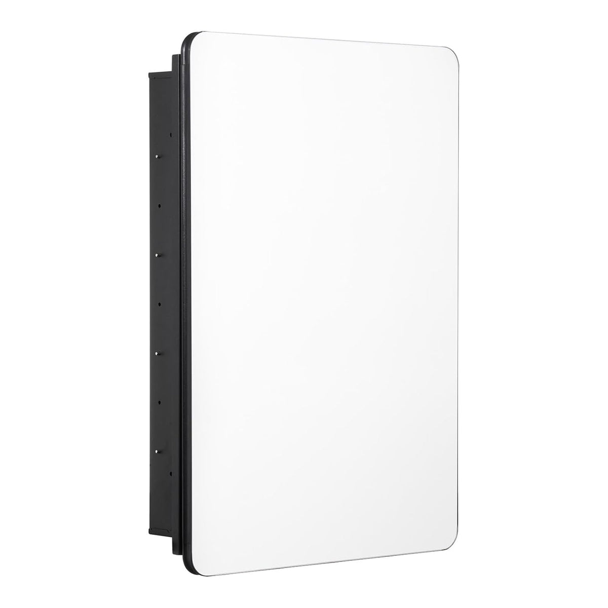 VEVOR Badkamerspiegelkast, 50,8 x 76,2 cm, aluminium frame badkamerwandkast met spiegel, 4-laags verstelbare planken, verzonken en wandmontage
