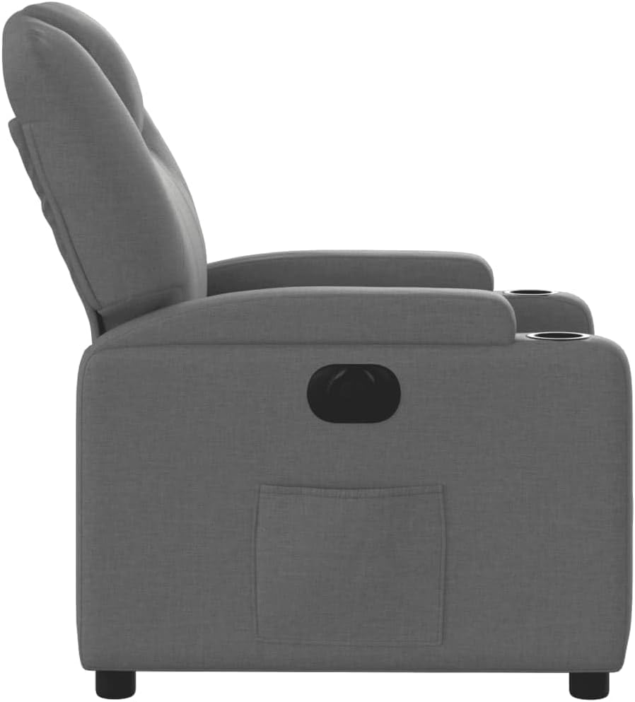 Armchair, Reclining Chair, Sleeping Chair, Electric Chair with Adjustable Backrest, Dark Grey Fabric