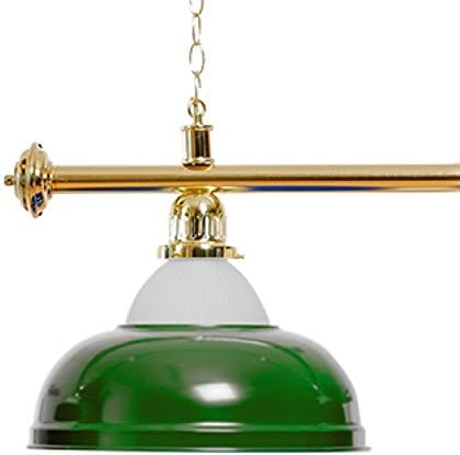 Billiard lamp 4 shades green with glass/golden holder - QUORE