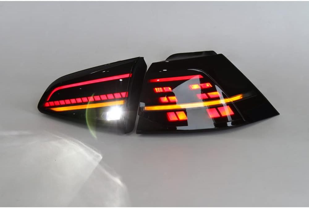 Set LED Achterlichten passend voor Volkswagen Golf VII 2012-2017 & Facelift (7.5) 2017- excl. Variant - Zwart - incl. Dynamic Running Light