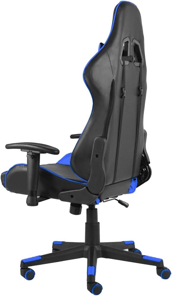 Gamingstoel – Gamestoel – Bureaustoel – Draaistoel – Zwarte Blauw Design – Ergonomisch Met Nek- En Rugkussens – Verstelbare Hoogte En Rugleuning