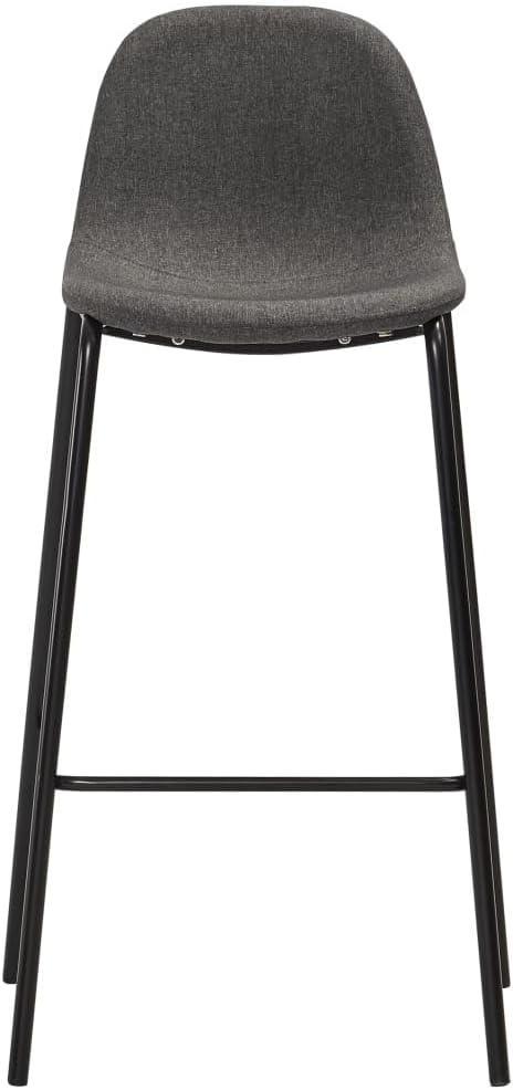 5-delige barset, stof, donkergrijs, tuinmeubilair, bistroset, zitgroep met stoelen en tafel, balkonmeubels, outdoor meubelset voor terras, tuin, balkon -A - QUORE