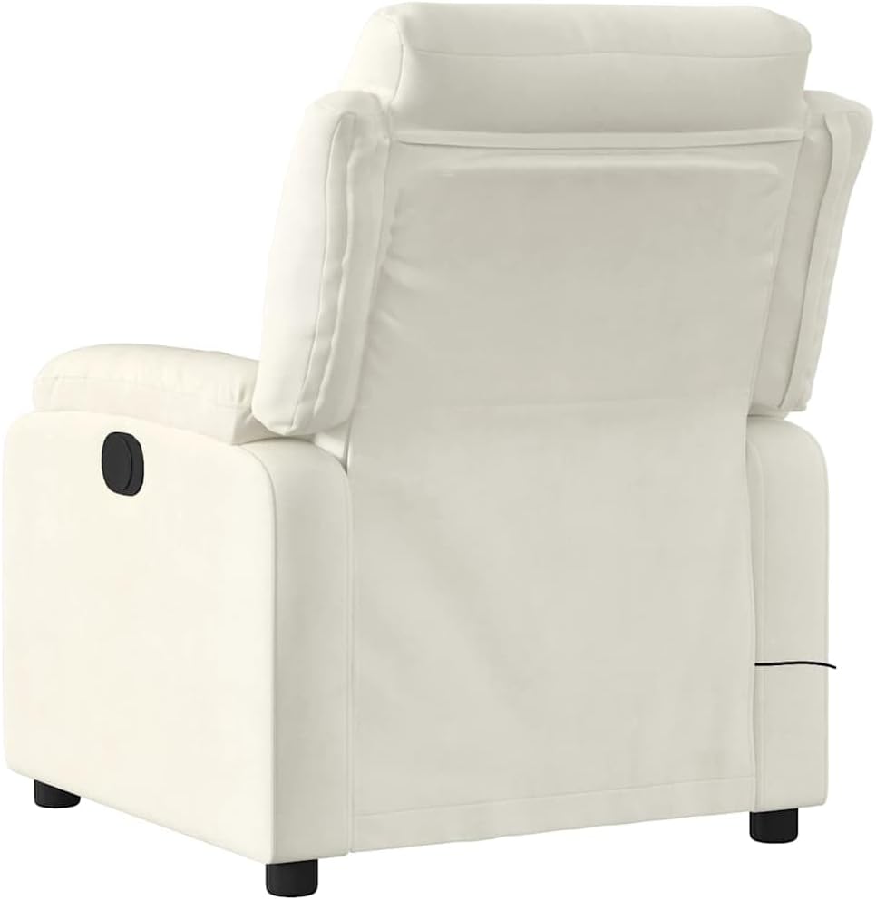 massagefauteuil – relaxfauteuil – massagestoel – verstelbare stoel – fluwelen bekleding – 6-punts vibratiemassage – handmatig verstelbaar tot 135°