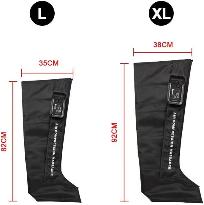 Mono Draadloze recovery Boot, enkele compressielaarzen voor spierregeneratie en doorbloeding, drukgolftherapie (sport/regeneratie/lymfedrainage) (XL beenomtrek < 70 cm)