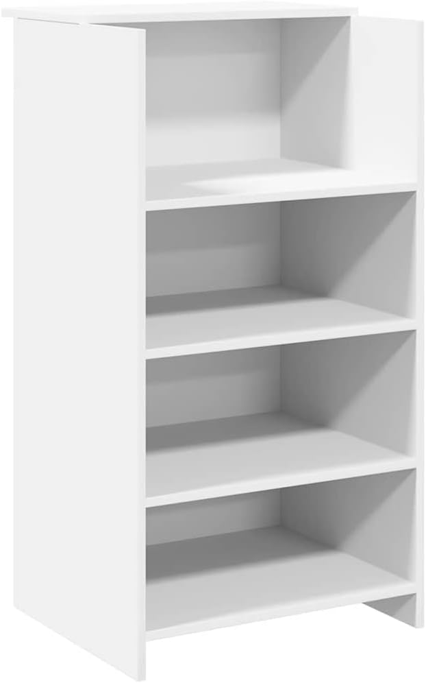 vidaXL Reception desk 100x50x103.5 cm wood white, reception desk, office reception, check-out desk, salon reception, reception bar, hotel reception