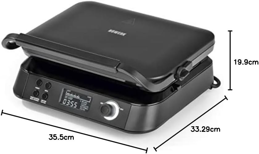 Premium Wafelijzer in de Midnight Edition | 1600 W | 5 programma's | 7 bruiningsniveaus | LCD display | countdown timer | extra diepe verwarmingsplaten voor extra luchtige wafels