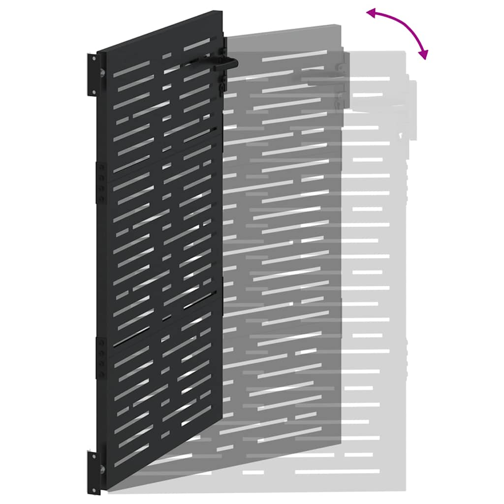 Poort – Tuinpoort – Hekpoort – Schuttingdeur – Toegangshek – Gepoedercoat Staal – Afmetingen 105x125 cm