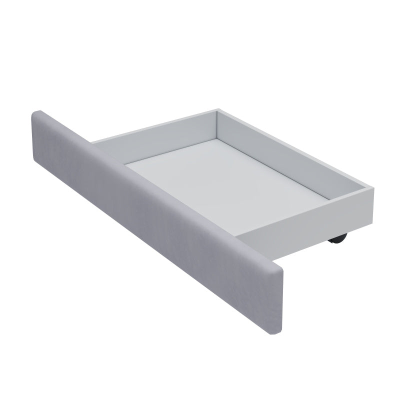 Tweepersoonsbed – Bed met opberglades – Platformbed – Slaapbank – Met opbergruimte – Grijs linnen – 4 royale lades – Stevig metalen frame – 140x200 cm – Geen montage nodig