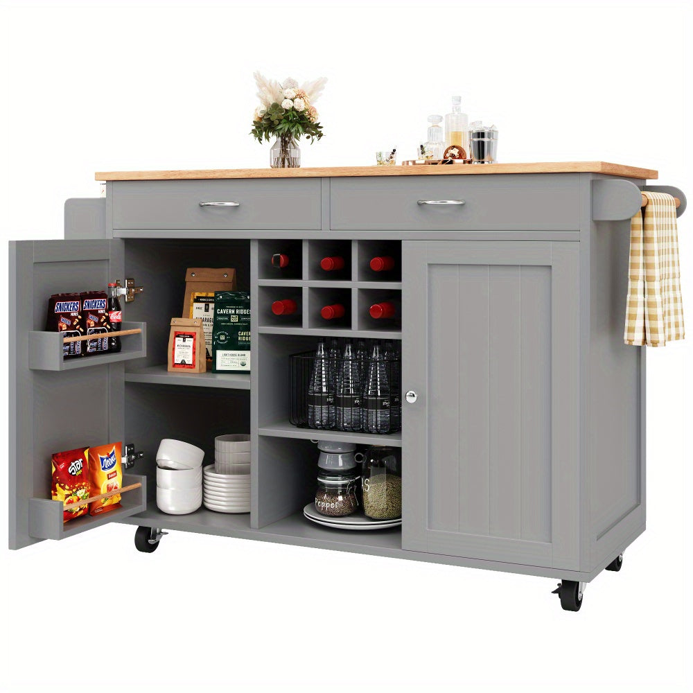 Dressoir – Sideboard – Keukeneiland – Opbergkast – Serveerwagen – Grijs – Compact 102x45x92 cm – Duurzaam, Onderhoudsvriendelijk Materiaal