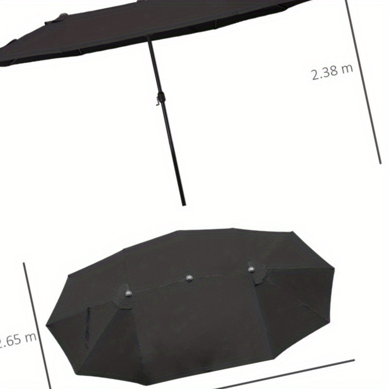 Parasol – Buitenscherm – Zonnescherm – Tuinparasol – Terrasparasol – Ovaal 460x270 cm – Water- en Windbestendig Doek