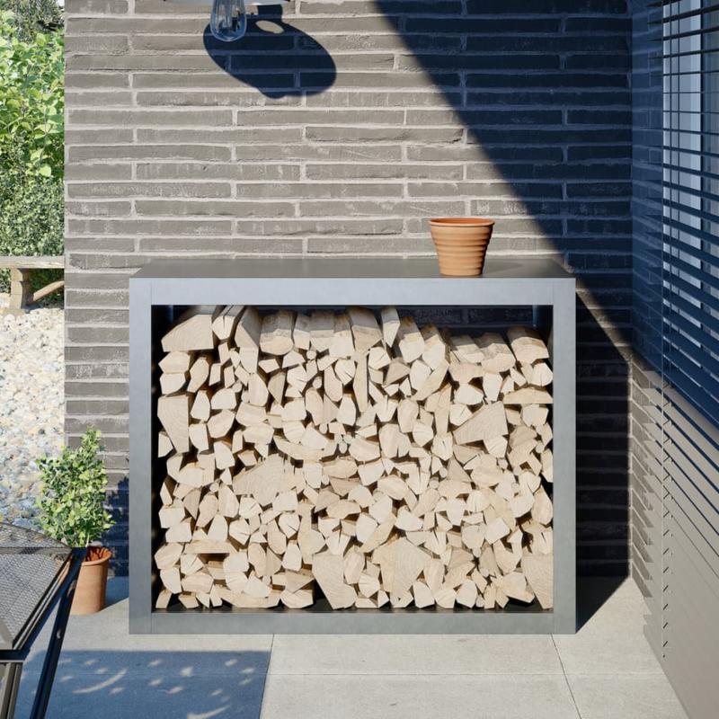 Houtopslag – Brandhoutrek – Haardhoutopslag – Houtberging – Houtrek – Gegalvaniseerd Staal – 100x40x80 cm – Stevig & Roestbestendig