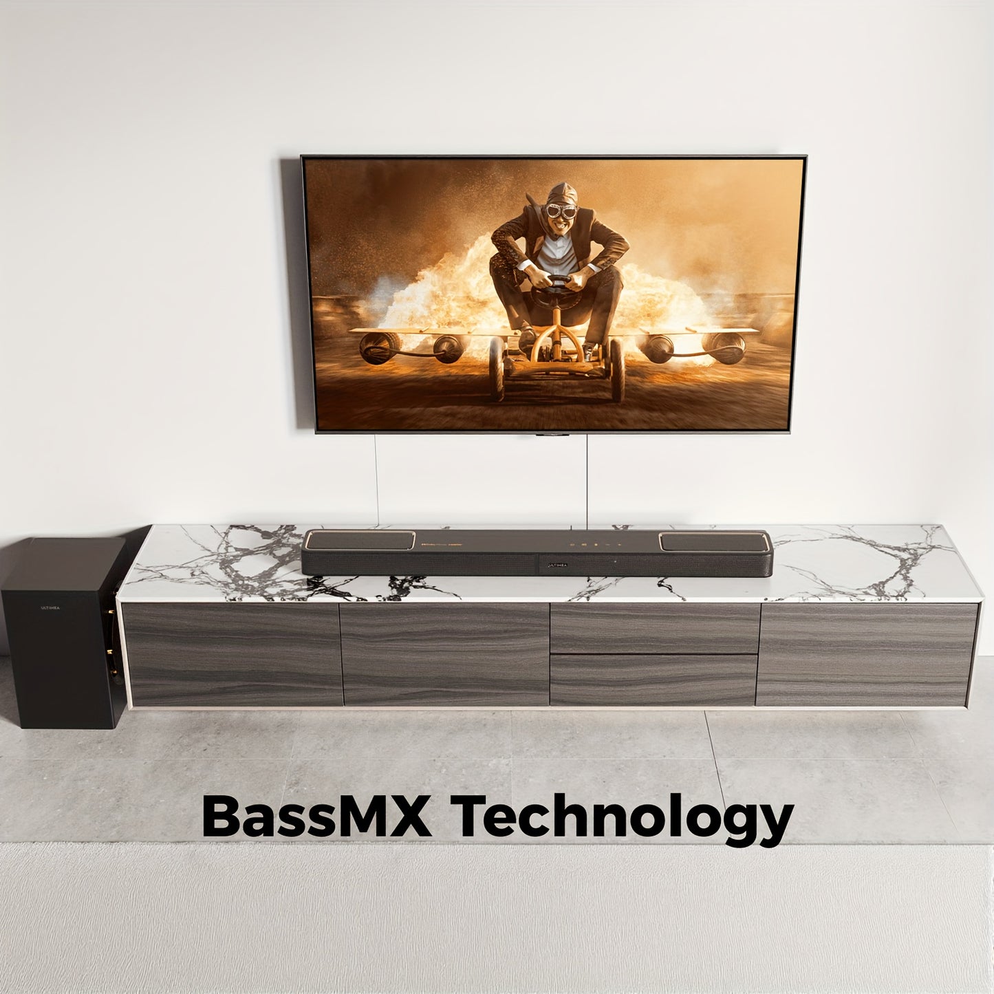 Soundbar – Home Cinema Speaker – Surround Geluidssysteem – TV Luidspreker – Draadloze Subwoofer – 5.1.2 Kanaals – Dolby Atmos – 460W Piekvermogen