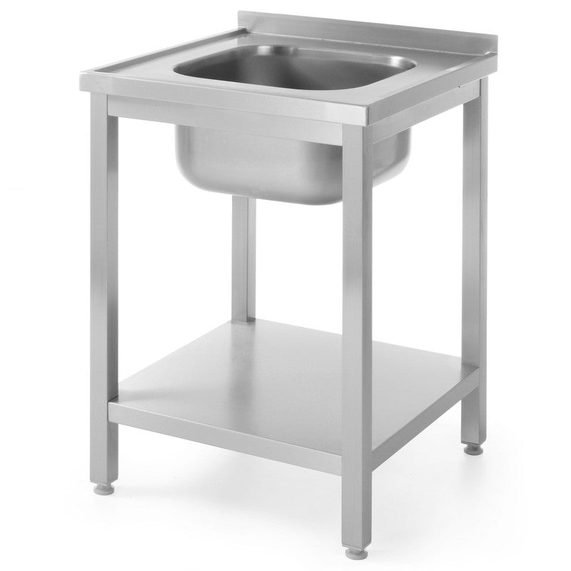 Worktable with One Sink 600X600Mm And a Shelf - Hendi 811856 - QUORE