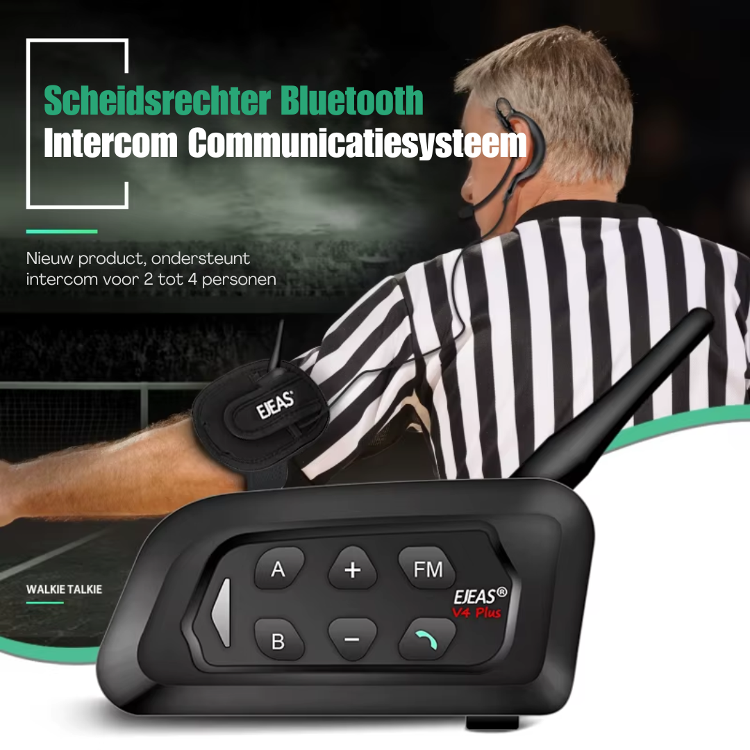 V4C Plus en V6C Pro - Scheidsrechter Intercom - Bluetooth 5.0 - Headsets - Handsfree - Communicator - intercom - 1x V4C Plus en 2x V6C Pro