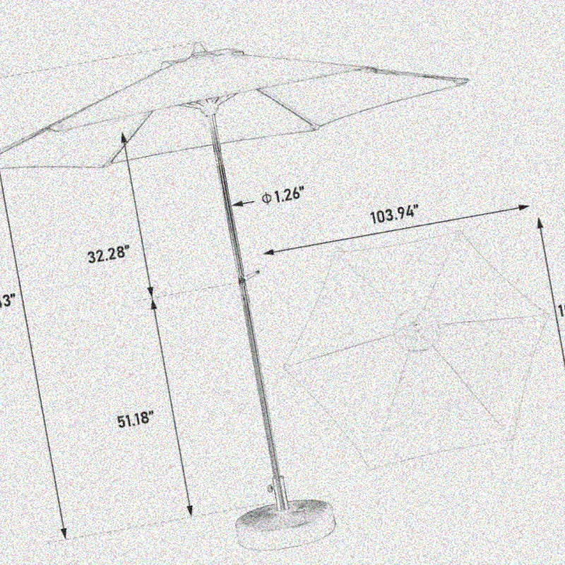 Grote Parasol – Dubbele Parasol – Rechthoekige Parasol – Luifel – Zwengelparasol – Metalen Frame – Waterafstotende Stof – Lichtgroen