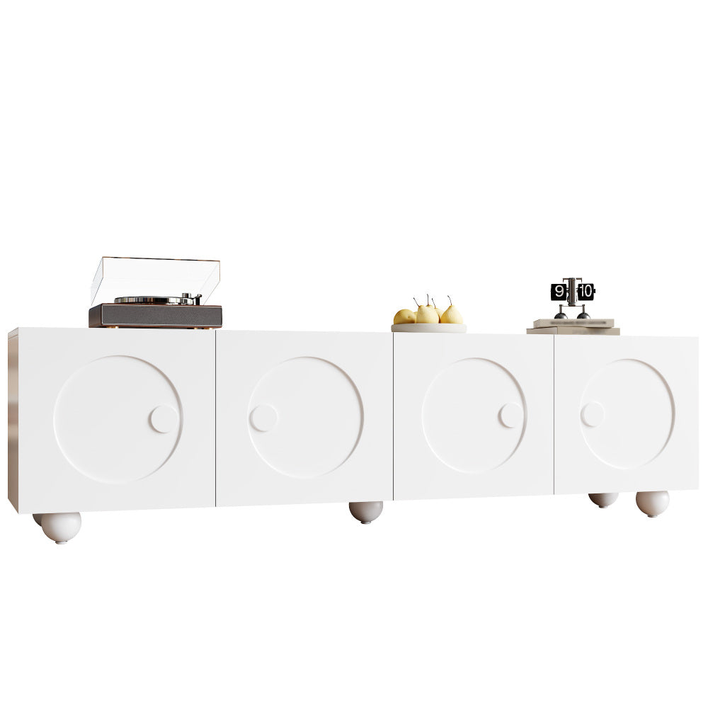 Modern White TV Stand, TV Cabinet, TV Panel, Low TV Stand. Unique Design.