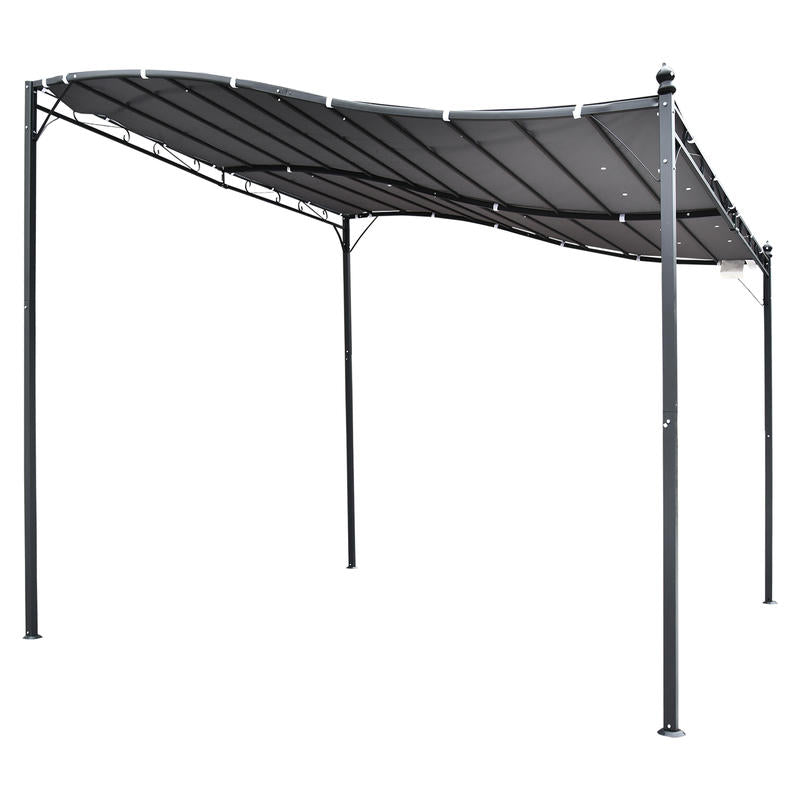 Pergola Garden Pavilion Pavilion Canopy Tent Metal Grey 297x297cm