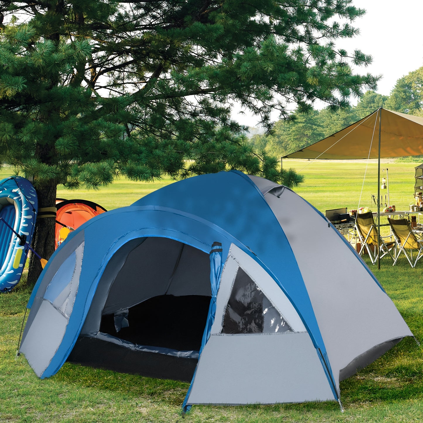 Tuin Iglo Tent – Koepeltent – Kampeertent – Buitentent – Festivaltent – Waterdicht – 4 Seizoenen – Muggennet – Draagtas