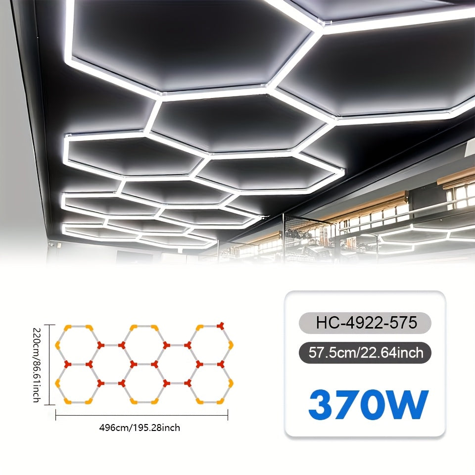LED Paneel – LED Plafonnière – Lichtpaneel – Plafondlamp – Hexagon Lamp – 575mm Groot Oppervlak – Koel Wit 6500K