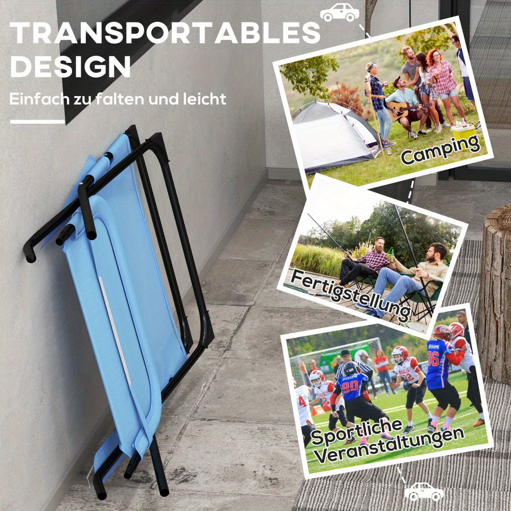 Klapstoel – Vouwstoel – Campingstoel – Tuinstoel – Eettafelstoel – Verstelbare Rugleuning 4 Standen – Stevig Staal Frame 120 kg Draagvermogen