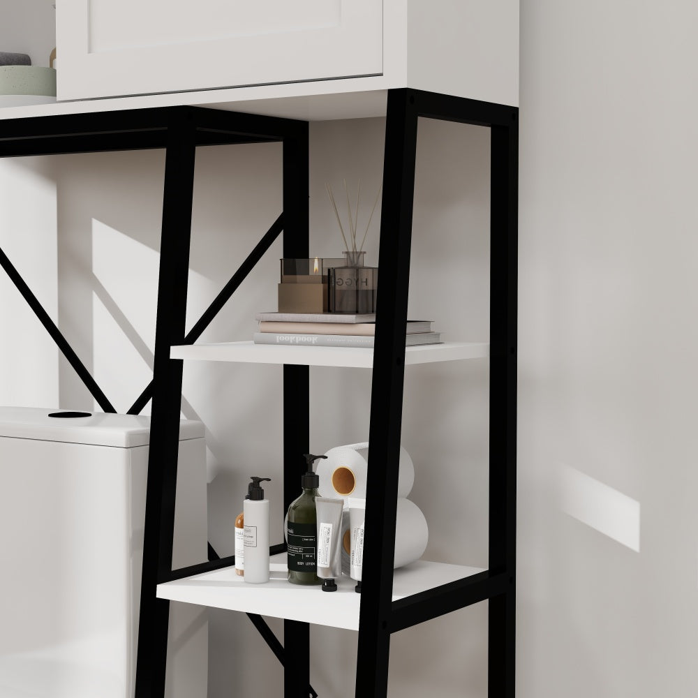 Badkamerkast – Opbergkast – Kolomkast – Badmeubel – Wastafelonderkast – Modern Wit – Ruimtebesparend Ontwerp – Verstelbare Planken