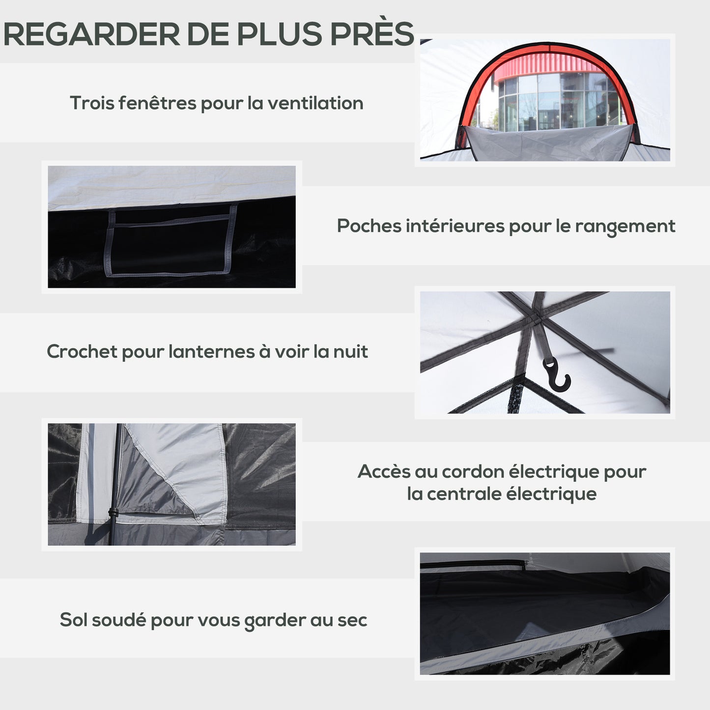 2-3 Persoons Tent – Kampeertent – Vouwtent – Outdoor Tent – Vissertent – Ruim & Lichtgewicht – Ventilerende Ramen – Grijs