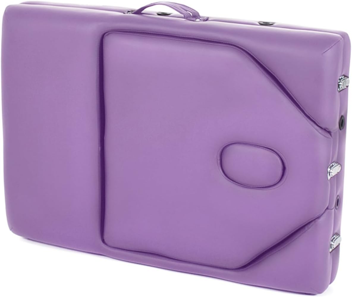 Inklapbare massagetafel – Massagebank, behandeltafel, ligbank, massagebed – Violet – 186 x 66 cm – 14 cm dikke bekleding