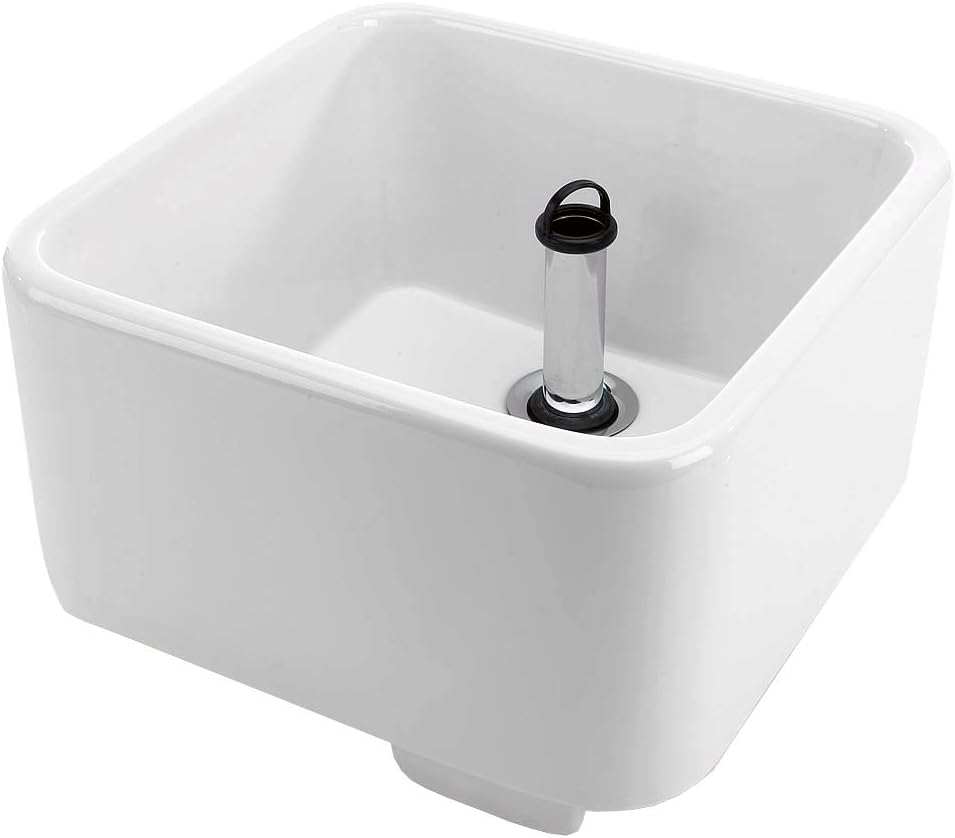 eliga Voetenbekken van sanitair wit, hoekig