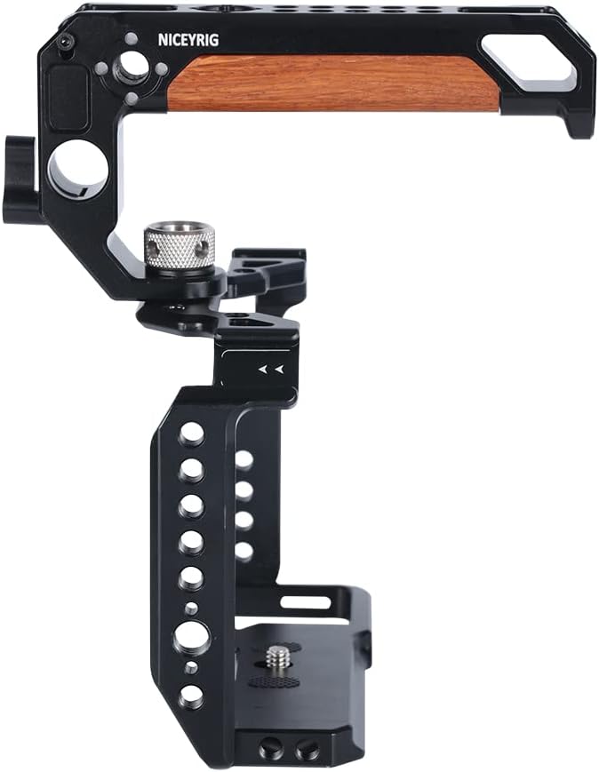 Volledige Camera Kooi,NICEYRIG A7 IV Aluminium Camera Kooi Kit Video Rig met Top Handvat voor Sony Alpha 7 IV/Alpha 7S III
