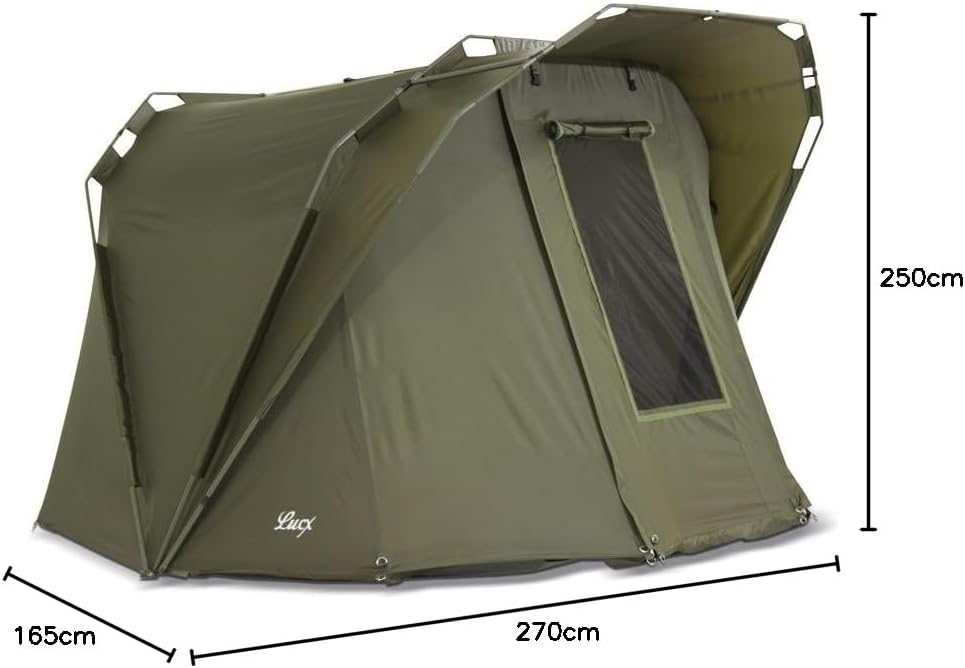 Lucx® Coon Karpertent voor 2 personen, vistent bivvy tent voor 1 tot 2 personen, Carp Dome, 10.000 mm