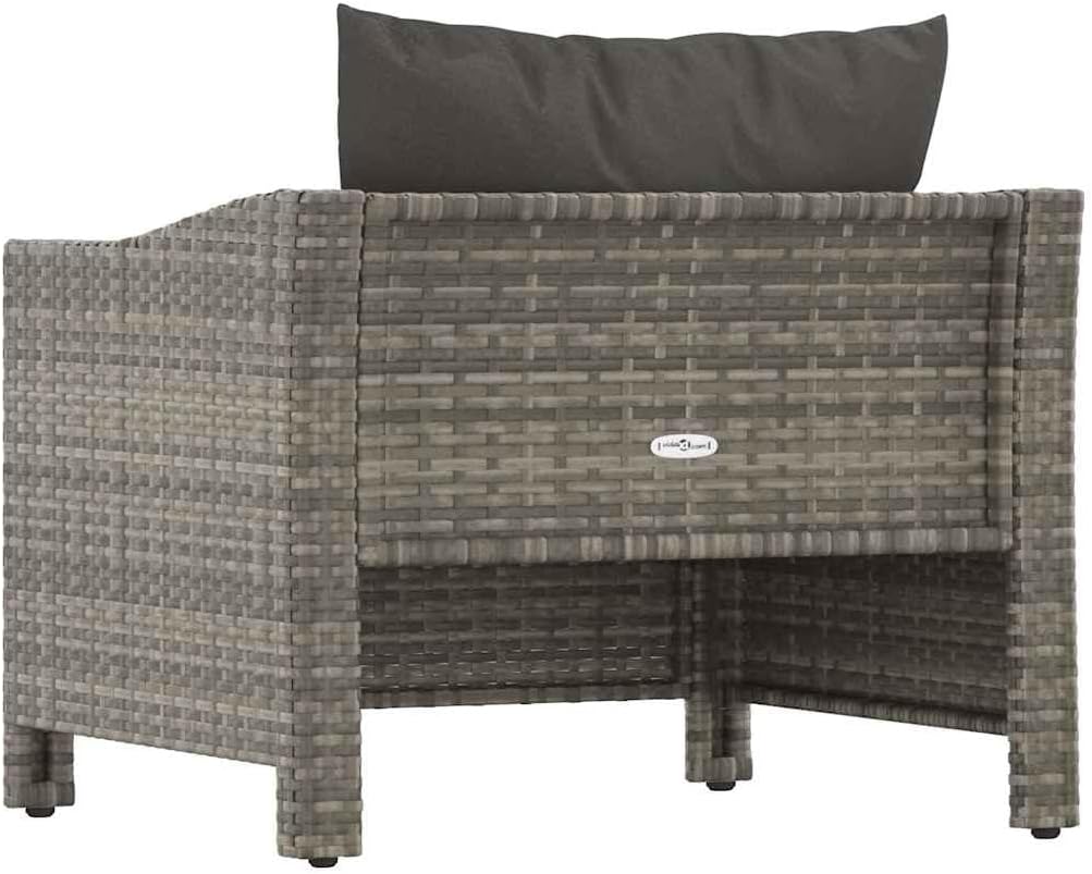 Tuinstoel – Tuinfauteuil – Loungestoel – Buitenstoel – Verstelbare Tuinstoel – Poly Rattan – Weerbestendig Met Kussens