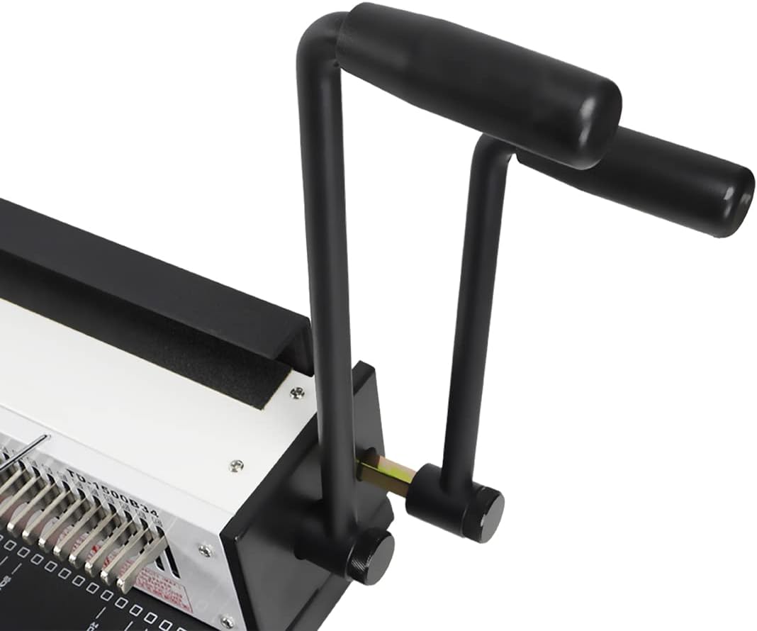 RAYSON TD-1500B34 Metaaldraad bindmachine – 3:1 ponsafstand, 34 gaten, perforeert 15 A4-bladzijden, bindt tot 130 pagina’s, Aanpasbaar ponsmes
