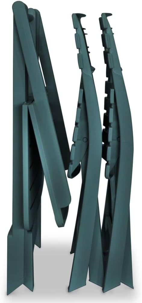 3-Piece Bistro Set Foldable Plastic Green Garden Furniture Set Bistro Set with Chairs and Table Balcony Furniture Set Outdoor Furniture Set for Patio, Garden, Balcony - QUORE