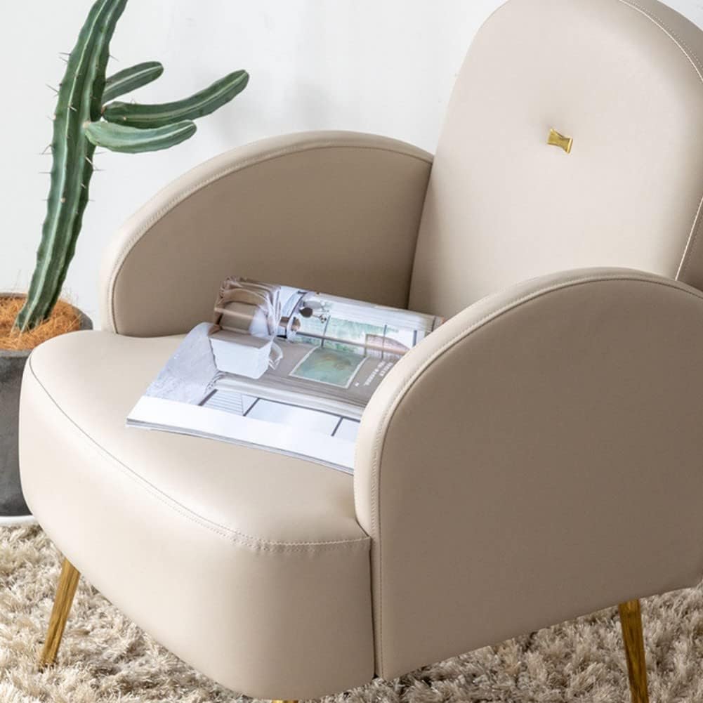Armchair Chair,Leather Chair Lounge Recliners Wingback Comfy High Back Recliner Nursing Reading For Small Spaces Bedrooms Living Room