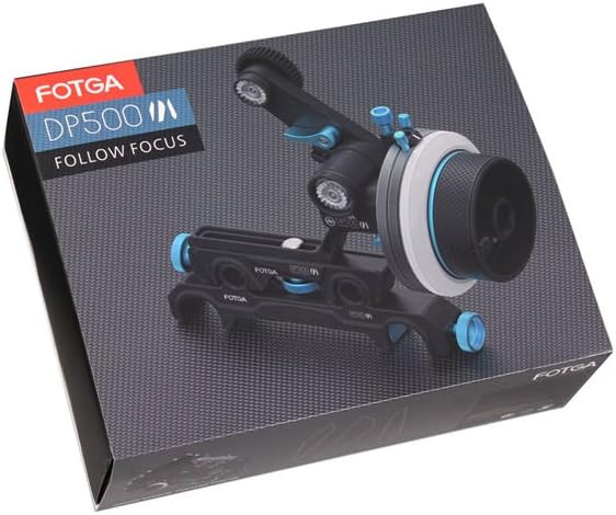 Fotga Upgraded DP500 Mark III Quick Release Dempen Follow Focus A/B Hard Stop voor 15mm Rods Rig Fit voor alle DSLR Videocamera's als Blackmagic BMCC BMPCC Canon 5D MarkII MarkIII 5DIV Sony A7R A7RII A7 A7II A7S A7SII Panasoic GH3 GH4 Nikon D500 BMPC URSA