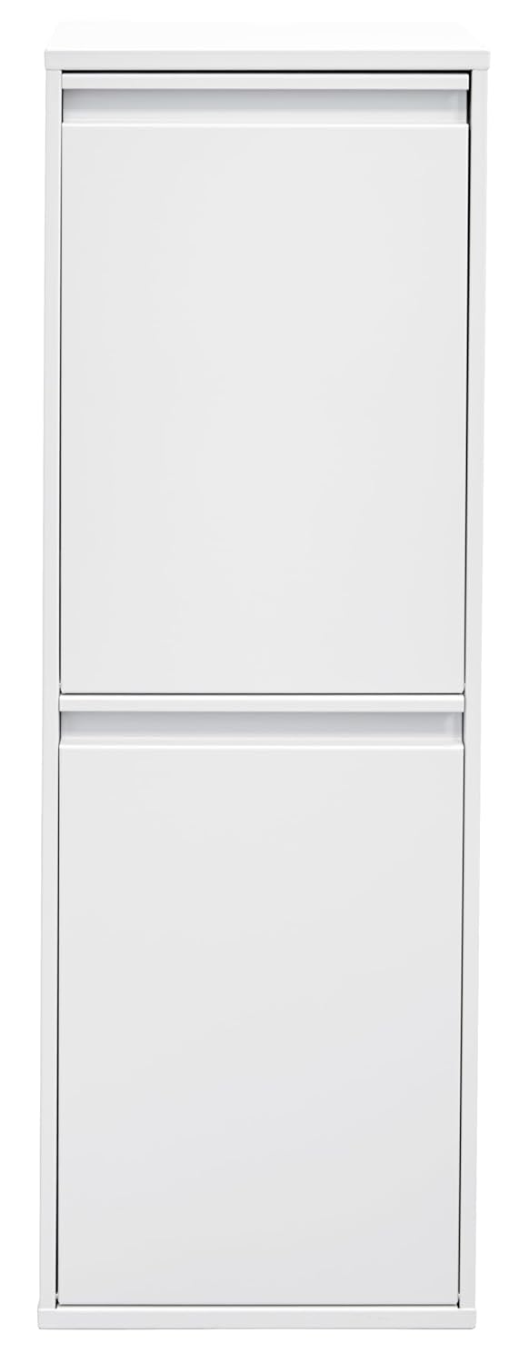 ARREGUI Basic CR201-B Recyclingcontainer | Afvalcontainer in Staal | 2 Compartimenten 2x17 L (34 L) | Multifunctionele Recyclebak voor Afvalscheiding | Afvalbak voor Keuken, Huis of Kantoor | Wit