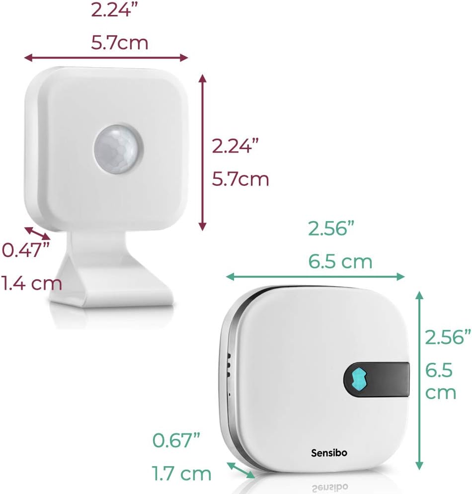 Sensibo Air, Smart Air Conditioner Remote Controller + Motion sensor | WiFi Enabled, Works with Amazon Alexa & Google Home | Control Room Temperature and Humidity Levels From Anywhere