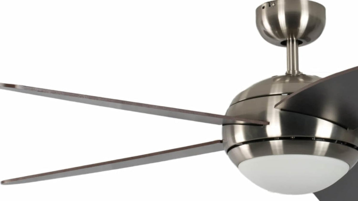 Pepeo Plafondventilator met verlichting en afstandsbediening Melton, behuizing nikkel, vleugelkleur wanaque/bruin, 132 cm, voor ruimtes tot 25 m²
