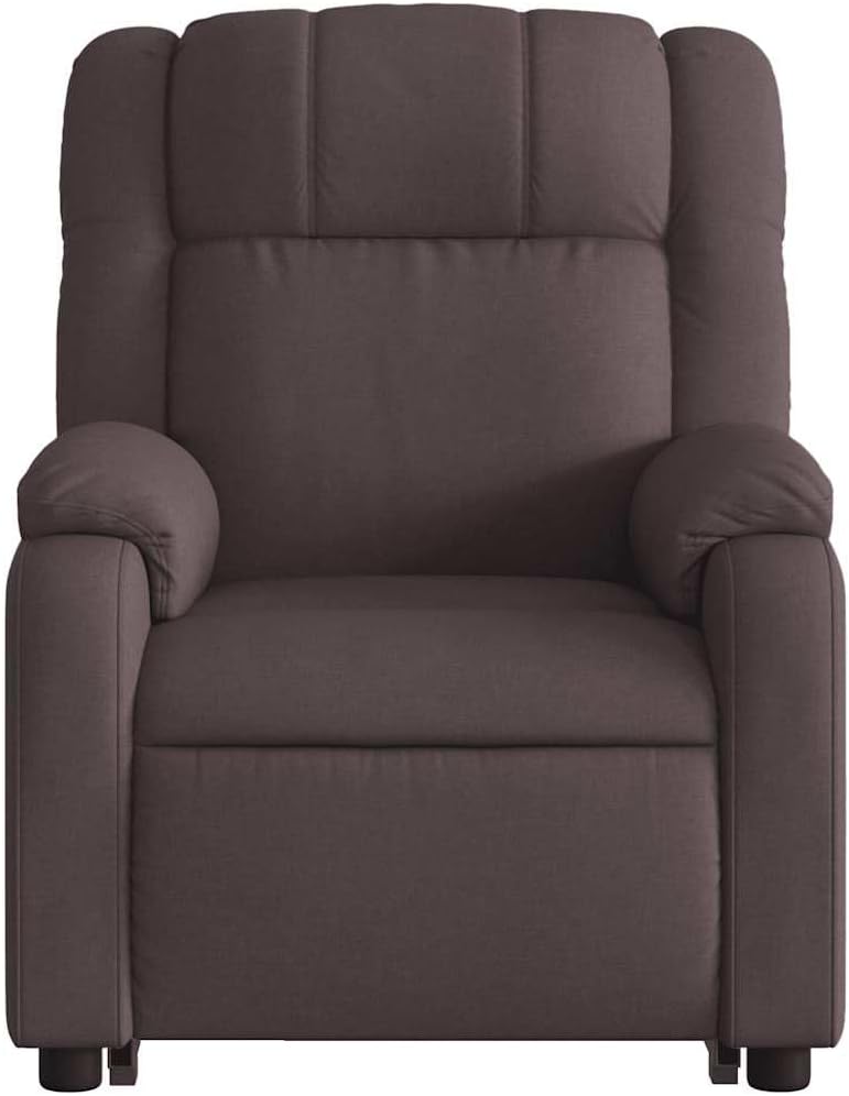 Elektrische Relaxfauteuil – Sta Op Stoel – Elektrische Relaxstoel – Verstelbare Fauteuil – Seniorenstoel – Elektrische Lifter – Donkerbruin Stof – Verstelbare Rugleuning en Voetensteun