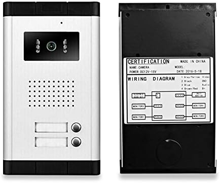 7 inch LCD kleur bedraad video intercomsysteem kit 700TVL IR COMS nachtzicht buitencamera deurbel voor multi-woningen / familie / thuis witte monitoren 100 meter (1 camera 2 monitors)