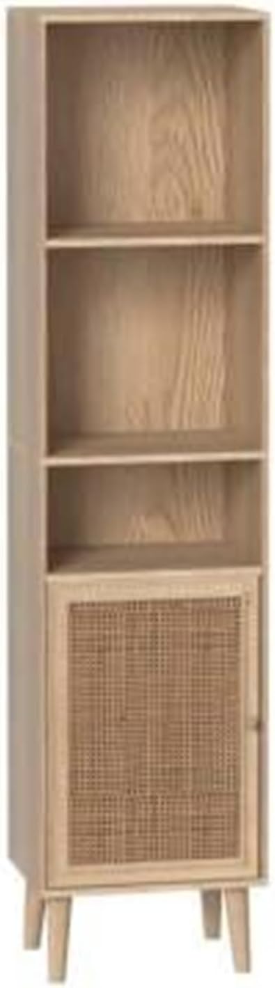 HOME DECO FACTORY, HD0225, 1-deurskolom, Bali-model, Natural Crush-collectie, meubel, kast, badkamermeubel, 40 x 160 x 30 cm, bruin - QUORE