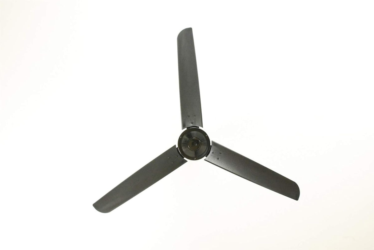 Plafondventilator Vourdries industrieel design, zwart, Ø 142 cm, met afstandsbediening, zonder verlichting