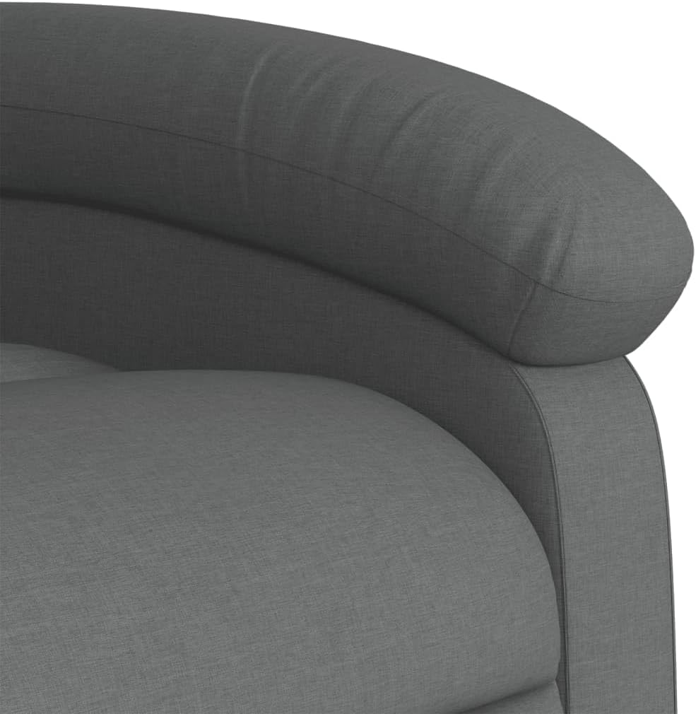 Massage Relaxstoel – Massagestoel – Relaxfauteuil – Verstelbare Stoel – Zithoekstoel – 6 Massagepunten – Donkergrijze Polyester Bekleding