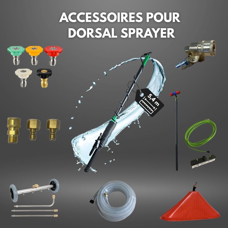 Elektrische Rugsproeier – Backpacksproeier – Batterijsproeier – Dorsale Sproeier – Tuinsproeier – 16 Liter Tank – 9 Meter Sproeibereik – 3 Liter Per Minuut Flow – 40 cm RVS Lans – 2 Batterijen